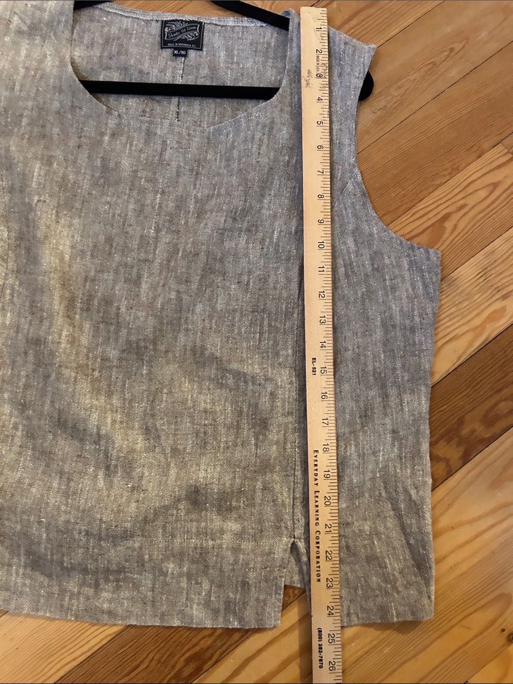Relaxed Natural Linen Tank Top - Unbranded - Picture 8 of 9
